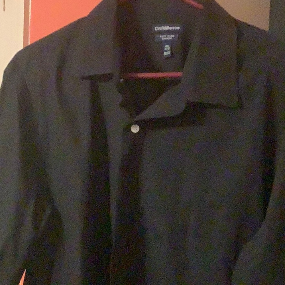 All black long sleeve dress shirt